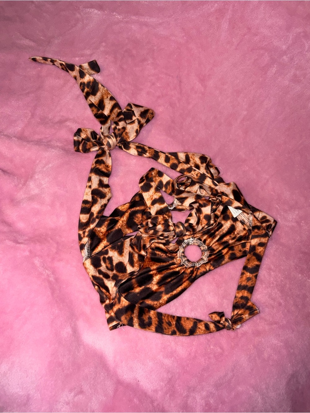 Leopard Print going out top- Brown